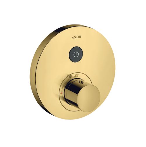 AXOR-HG-AXOR-ShowerSelect-Thermostat-Unterputz-rund-fuer-1-Verbraucher-Polished-Gold-Optic-36722990 gallery number 1